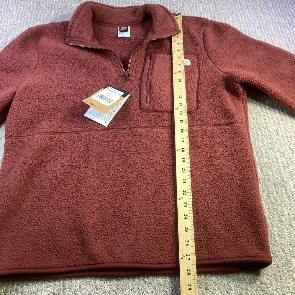 The North Face Mens Yumiori 1/4‎ Zip Fleece Pullover Sumac Red Size Medium NWT